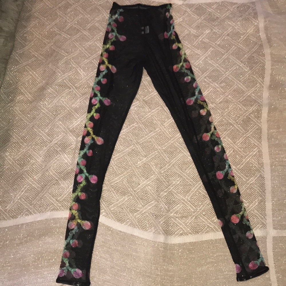 Awash London exclusive floral sheer leggings sz S